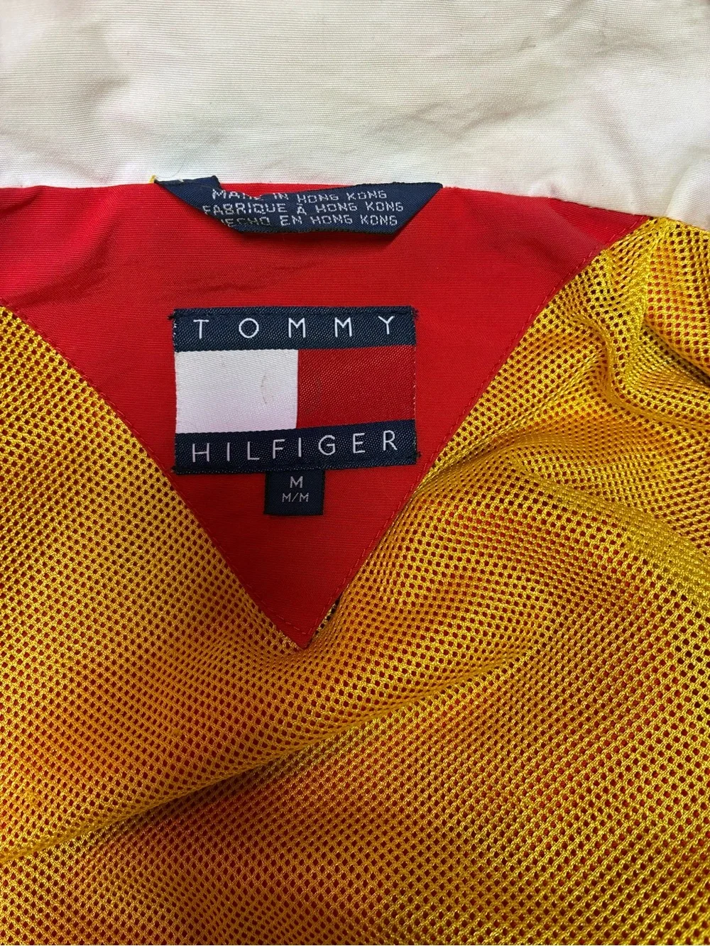 Rare Vintage Tommy Hilfiger Sailing Gear Jacket 90s Color-Block Hooded Size M